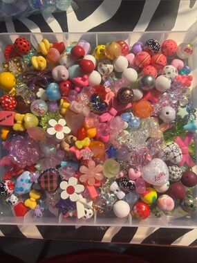 Assorted beads mixed